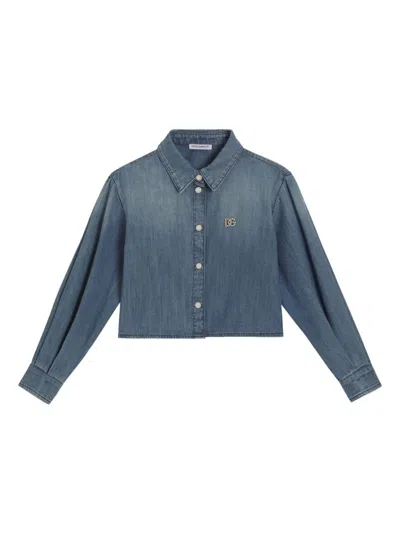 Dolce & Gabbana Kids' Denim Shirt In Blue