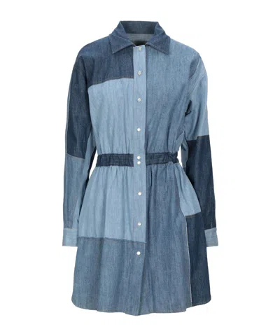 Dolce & Gabbana Denim Shirt Dress In Blue