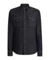 Dolce & Gabbana Denim Western Shirt In Black