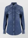 Dolce & Gabbana Denim Shirt With Chest Pockets And Contrast Stitching