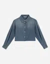 Dolce & Gabbana Denim Shirt With Dg Logo In Multicolor
