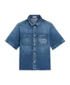 Dolce & Gabbana Denim Shirt With Dolcegabbana Logo In Blue