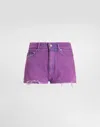 Dolce & Gabbana Denim Shorts In Purple