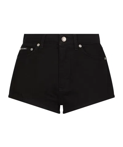 Dolce & Gabbana Denim Shorts In Black