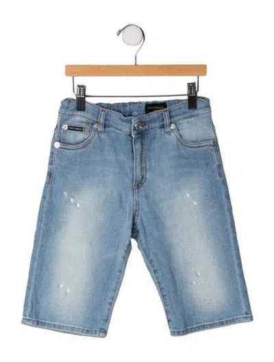 Pre-owned Dolce & Gabbana Kids' Denim Shorts In Blue