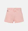 Dolce & Gabbana Regular Rise Flared Denim Shorts In Pink