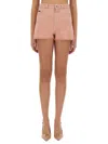 Dolce & Gabbana Regular Rise Flared Denim Shorts Clothing In Pink