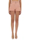 Dolce & Gabbana Regular Rise Flared Denim Shorts Clothing In Pink