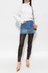 Dolce & Gabbana Denim Mini Skirt With Rips In Blue