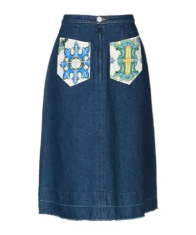 Dolce & Gabbana Denim Skirts In Blue