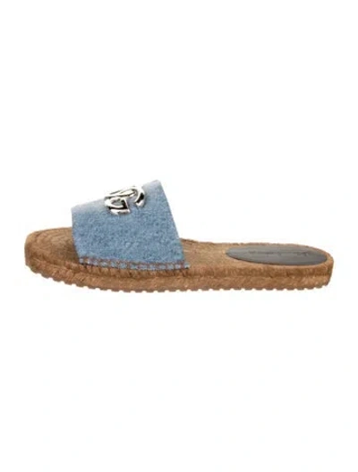 Pre-owned Dolce & Gabbana Denim Slides In Blue