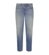 Dolce & Gabbana Blue Slim Fit Wash Stretch Cotton Denim Jeans In Multi