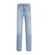 Dolce & Gabbana Straight-leg Blue Jeans With A Distressed Effect In Blue