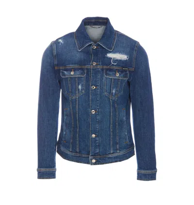 Dolce & Gabbana Blue Cotton Denim Jacket