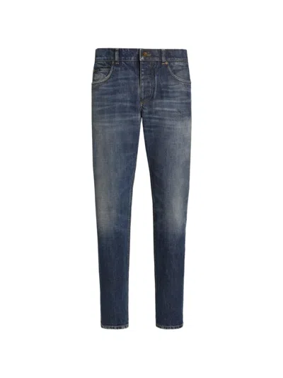 Dolce & Gabbana Slim Fit Stretch Denim Jeans In Blue