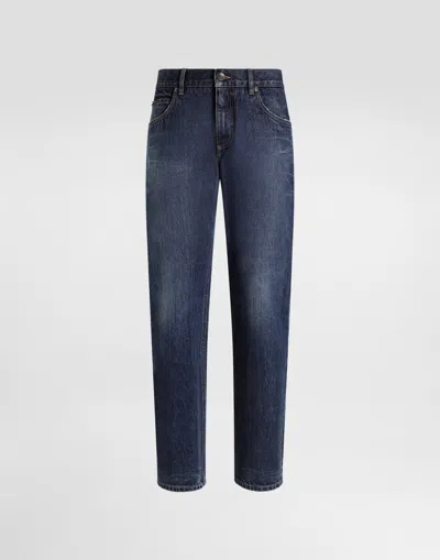 Dolce & Gabbana Button-fastening Jeans In Blue