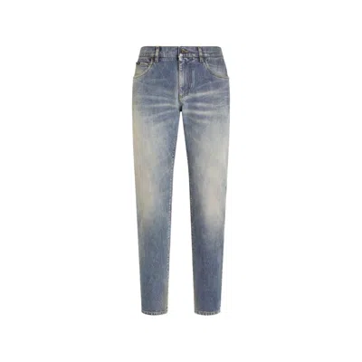 Dolce & Gabbana Denim Trousers In Blue