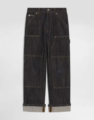 Dolce & Gabbana Kids' Denim Trousers In Blue