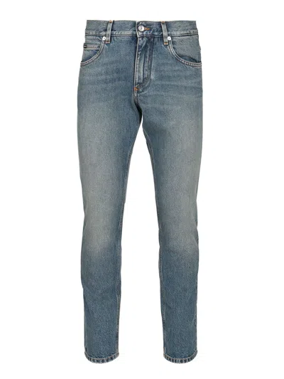 Dolce & Gabbana Five-pocket Regular-fit Jeans In Blue