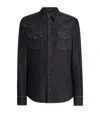 Dolce & Gabbana Denim Western Shirt In Black