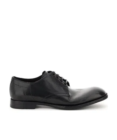Dolce & Gabbana Dolce  Gabbana Dented Style Derby Shoes In Black
