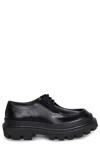 Dolce & Gabbana Brushed Calfskin Derby Shoes In Black