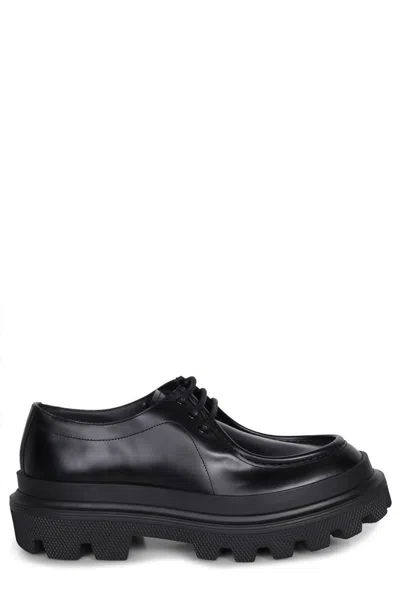 Dolce & Gabbana Black Lace-up Shoes