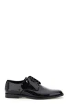 Dolce & Gabbana Derby Lace-up Shoes In Patent Leather In Black