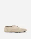 Dolce & Gabbana Deerskin Derby Shoes In Beige