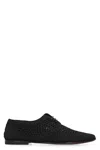 Dolce & Gabbana Black Lace-up Shoes With Woven Design