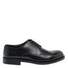 Dolce & Gabbana Lace-up Derby Shoes With A Brushed Finish In Black
