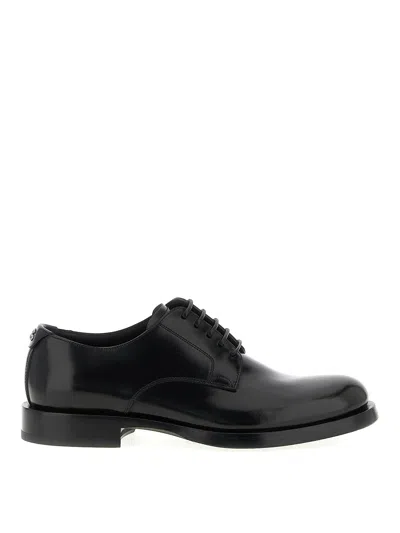 Dolce & Gabbana Dolce&gabbana Brushed Calfskin Oxfords Shoes In Black