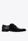 Dolce & Gabbana Derby Lace-up Shoes In Patent Leather In Black