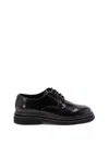 Dolce & Gabbana Calf Leather Polished Derby Shoes In Black