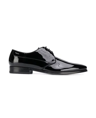Dolce & Gabbana Raffaello Derby Lace-up Shoes In Black