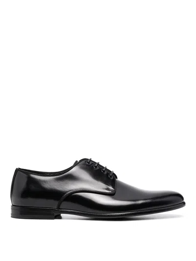 Dolce & Gabbana Raffaello Derby Lace-up Shoes In Black