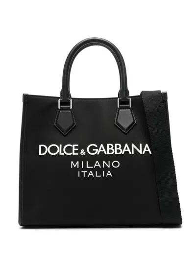 Dolce & Gabbana Designer Tote Handbag For Men In Black