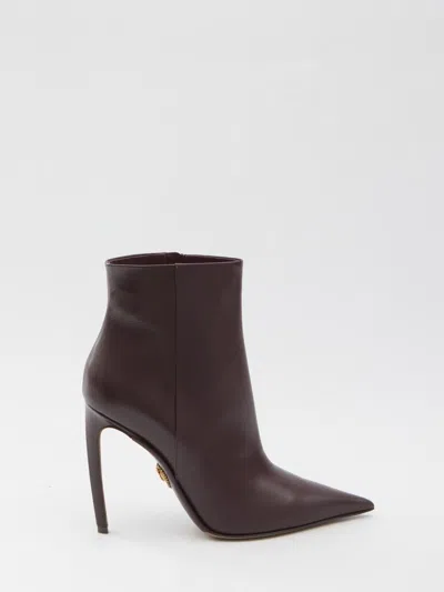 Dolce & Gabbana Desire Ankle Boots In Red
