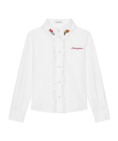 Dolce & Gabbana Detailed Tulip Shirt In White