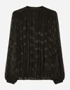 Dolce & Gabbana Bluse Mit Dg-logo In Black