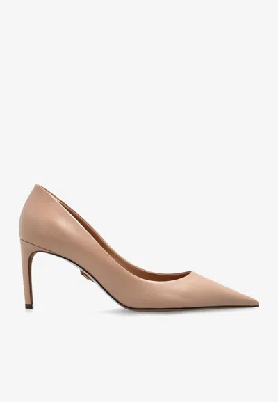 Dolce & Gabbana Devotion 75 Polished Leather Pumps In Pink