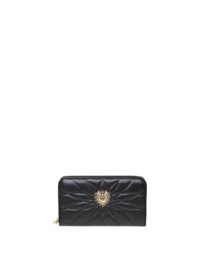 Dolce & Gabbana Devotion Black Quilted Leather Wallet