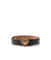 Dolce & Gabbana Devotion Leather Belt In Black