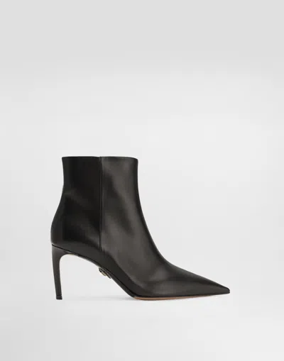 DOLCE & GABBANA DEVOTION CALFSKIN ANKLE BOOTS