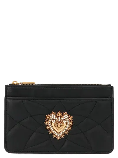 Dolce & Gabbana 'devotion' Card Holder In Black