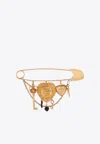 Dolce & Gabbana Devotion Keychain In Gold