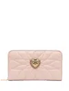 Dolce & Gabbana Devotion Continental Zipped Wallet In Pink
