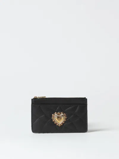 Dolce & Gabbana Devotion Credit Card Holder In Nappa In Black