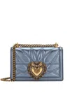 Dolce & Gabbana Medium Devotion Shoulder Bag In Blue