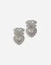 Dolce & Gabbana Devotion Earrings In White Gold With Diamonds In White Gold